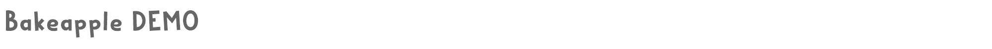 Sample characters Bakeapple Font